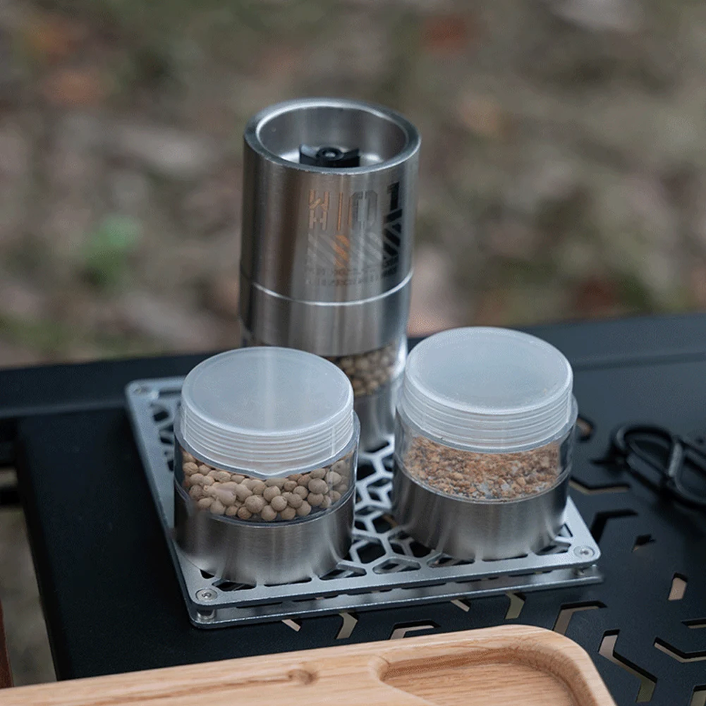 

Double Layer Camping Insulation Mat Stainless Steel Outdoor Square Coaster Metal Tableware Mat for Hot Dishes Pots