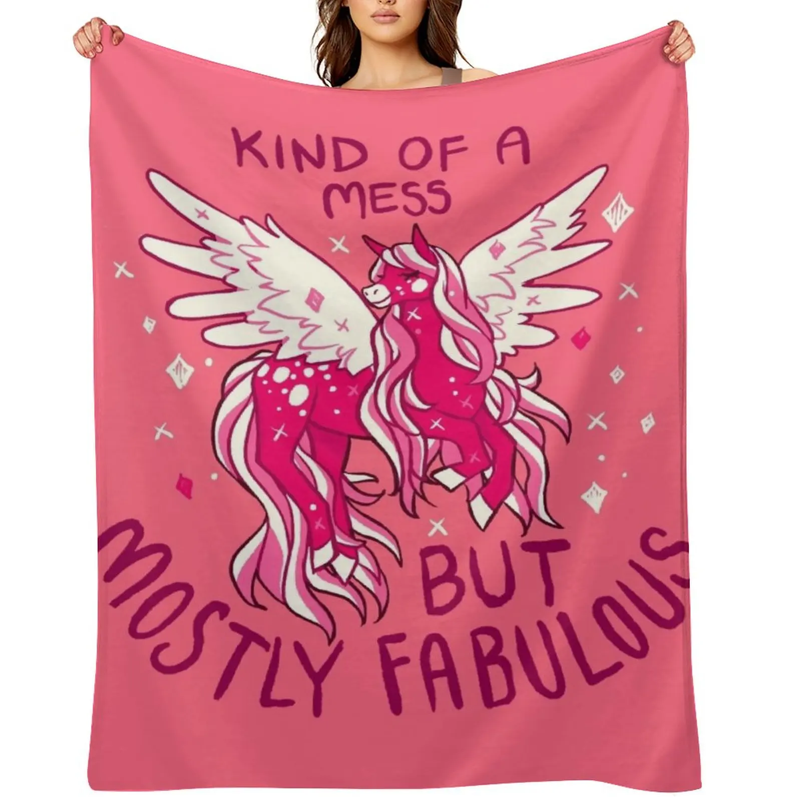 KIND OF A MESS Pegasus Throw Blanket Sofa Soft Beds Flannels Beautifuls Blankets