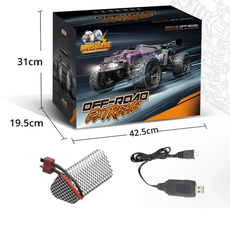 

New 207E 1:10 Scale Large 60KM/H High Speed RC Car Truck 2.4G Brushless Remote Control Car Kids Toy
