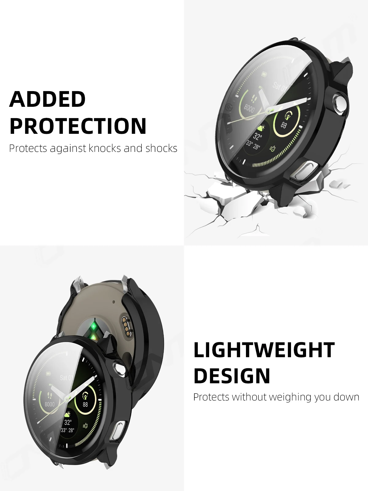Hülle für Garmin Venu 4 41 mm 45 mm Displayschutzfolie, weiches TPU, rundum schützende Stoßstangenabdeckung für Garmin Venu4-Zubehör – Detail 1