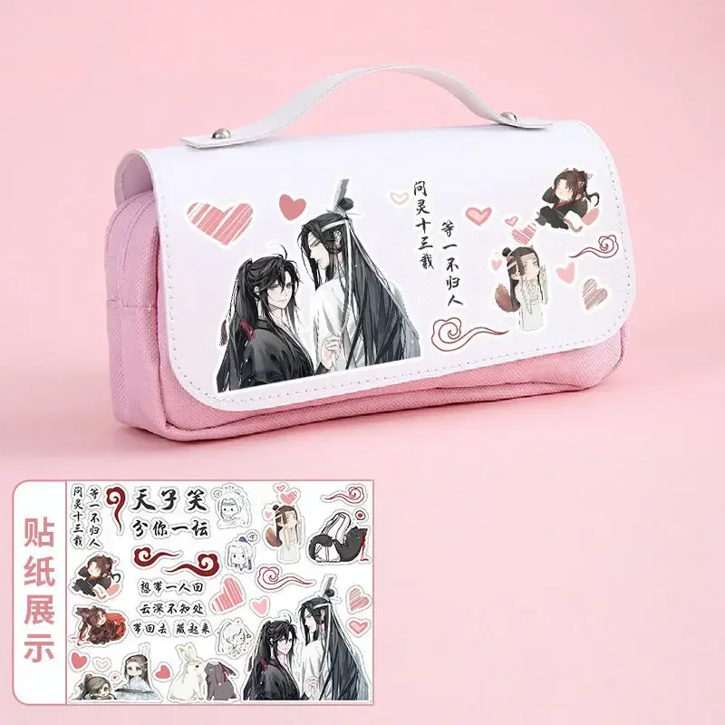 Anime Mo Dao Zu Shi Pencil Case Lan Wangji Wei Wuxian Cosplay Cartoon Pencil Bags Pen Bag Back To School Supplies Pencil Pouch