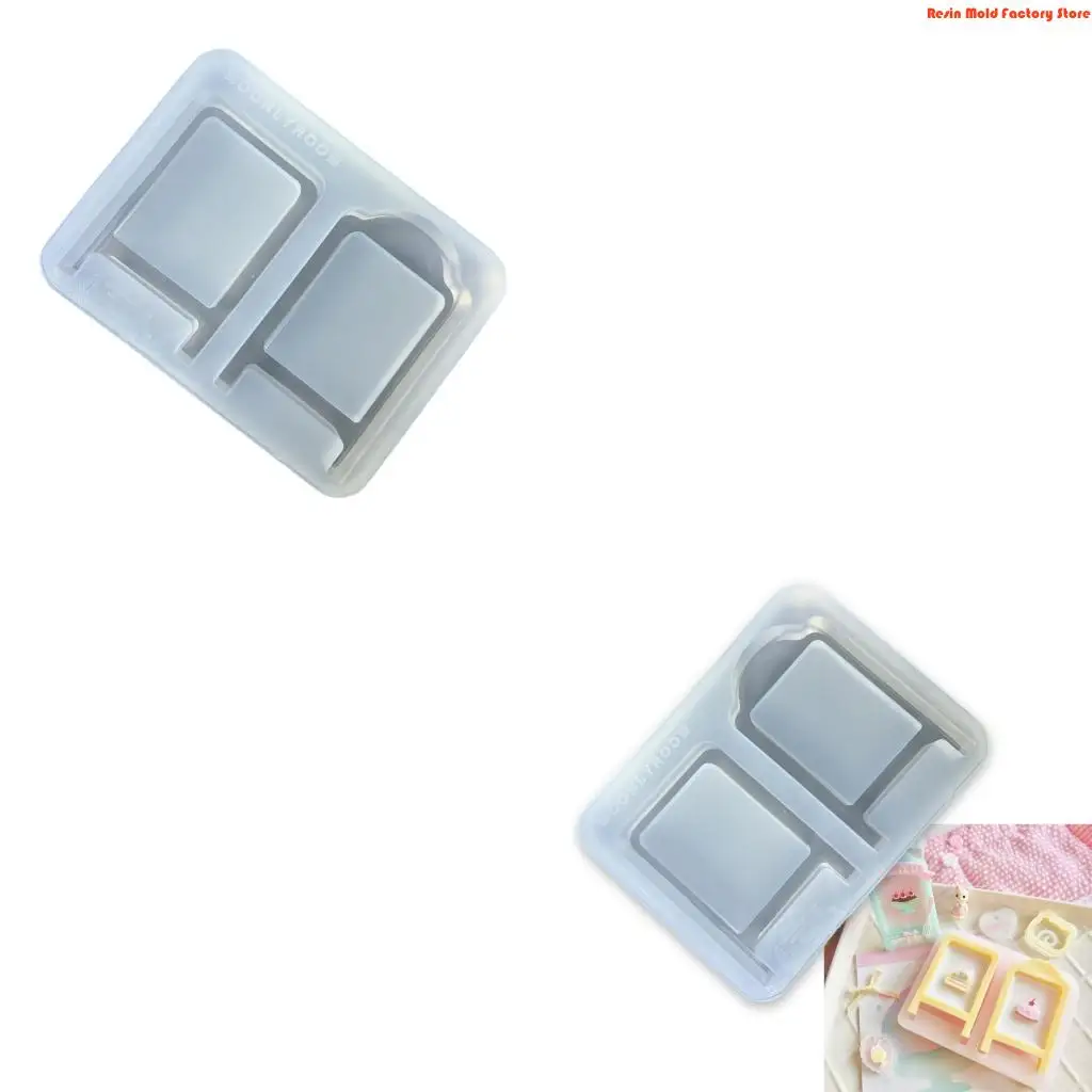 

MXME Creative Silicone Mold for Resin Signboard Pendants Keyring Embellishments Mould Jewelry and Keychain Accessories Molds
