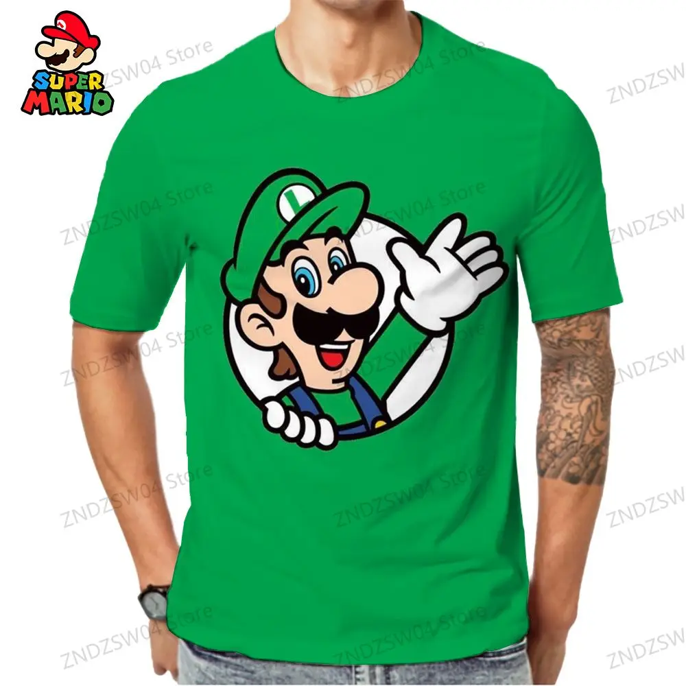 Parent-child Wear Y2k Men\'s Children\'s T-Shirt Tops 2026 Harajuku Style Super Mario Streetwear T-shirts Fashion Mens Clothes