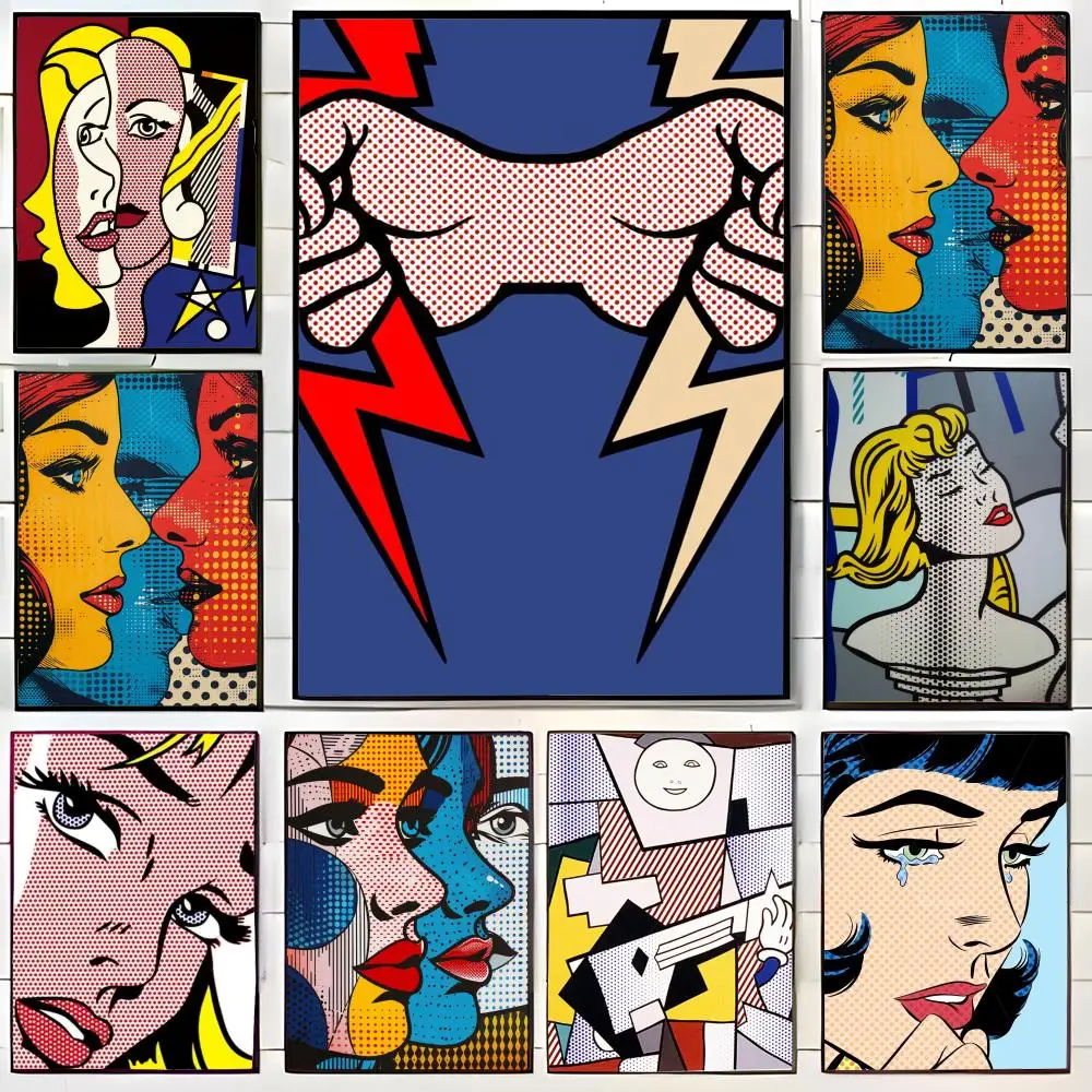 R-Roy Lichtenstein Pop Art Classic Movie Poster Wall Art Print Poster Decorative Mural Home Decor Gift Unframed