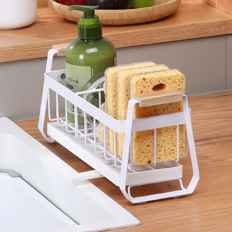 

Кухонная полка Сливная полка для раковины Сливная корзина Столешница Смеситель сбоку Многофункциональное хранилище