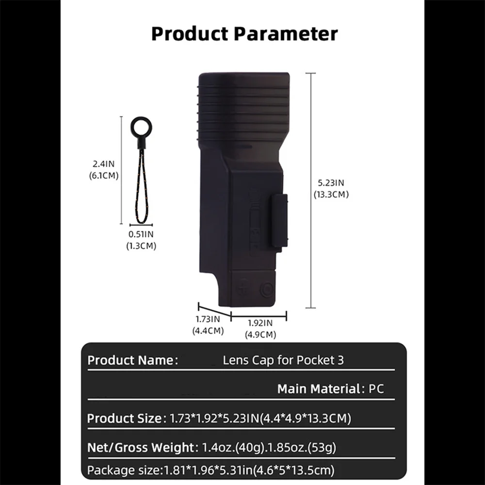 Para dji osmo pocket 3 lente capa protetora pc câmera protetor de tela acessórios de armazenamento