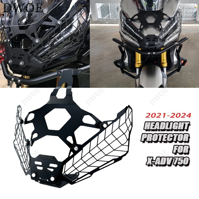 Motorcycle Headlight Protection Headlight Cover Protection Grille Mesh Cover For HONDA X-ADV750 X ADV 750 2021 2022 2023 2024