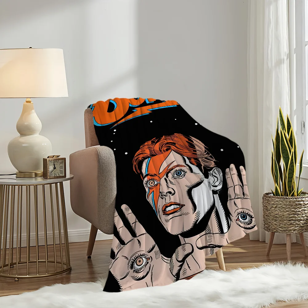 

Singer Lets Dance Blanket Plush Nap Sofa rug D-David for Living Room Warm B-Bowie Office Bedroom Birthday Home Travel Kid Gifts