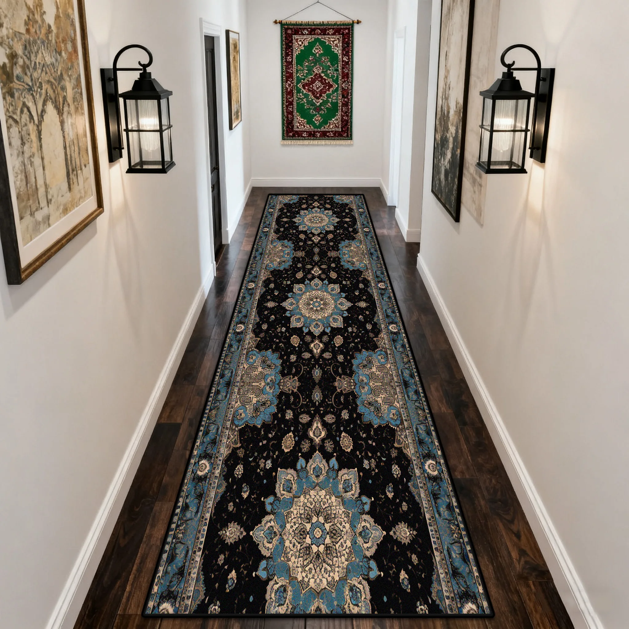Persian Retro Living Room Corridor Aisle Rug Home Decoration Stairs Passageway Runner Carpet Customizable Anti Slip Long Mats view 2