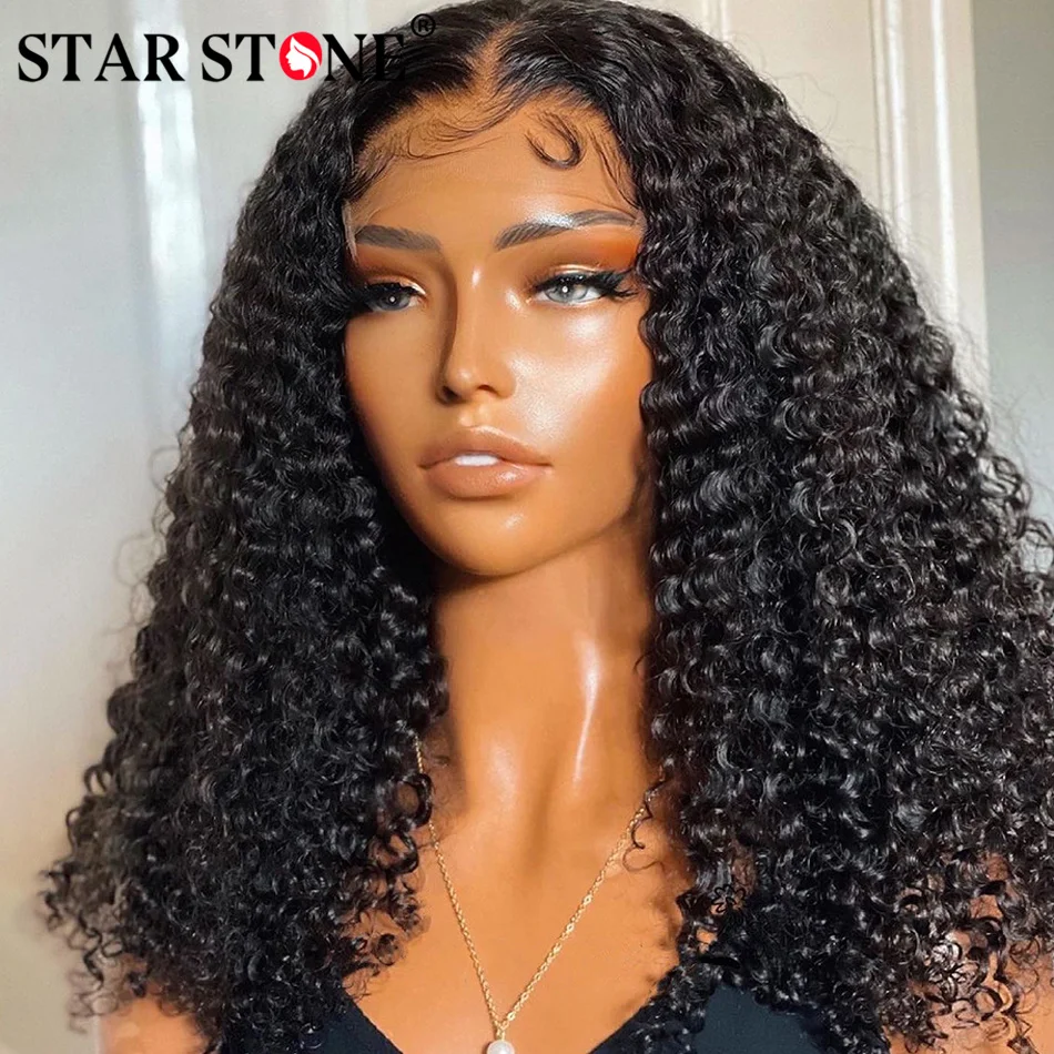 Kinky Curly Bob Brazilian Human Hair Lace Front Wigs 13X4 Lace Frontal 4x4 Closure Kinky Curly Wig For Black Women 180 Density