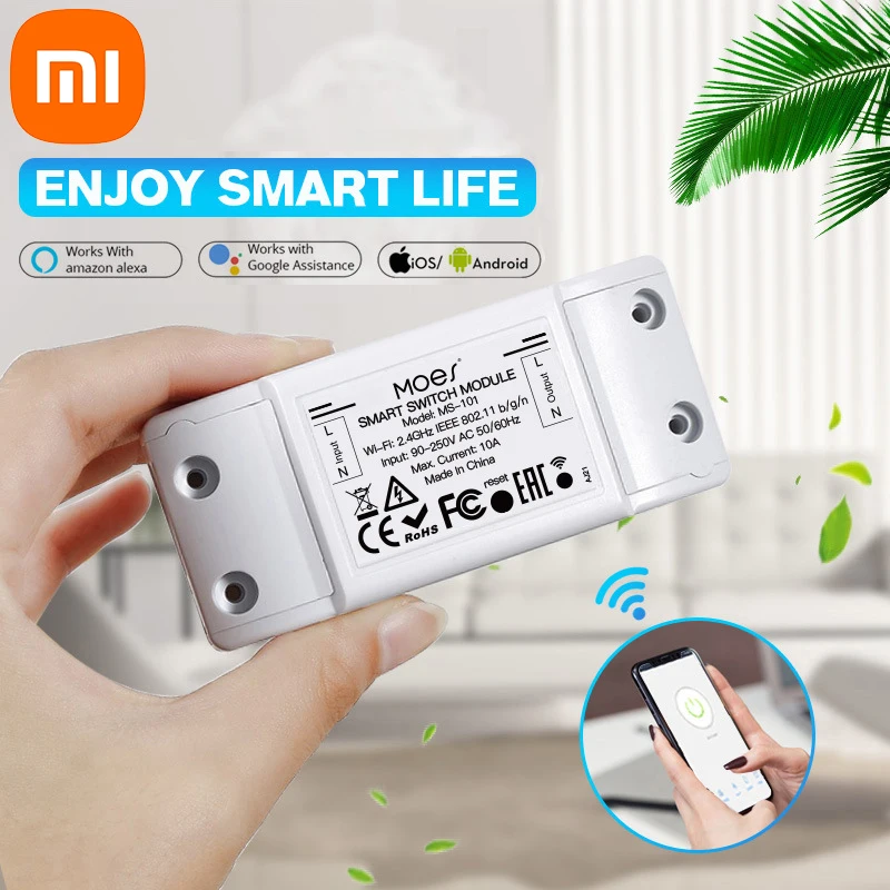 Xiaomi 16A WiFi Smart Switch Smart Home Wireless Control Relay Breaker Remote Voice Control Support Alexa Google Home Ewelink 