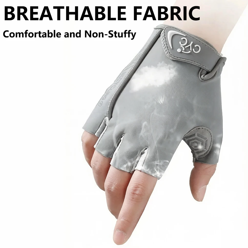 L●Mirror Half Finger Cycling Gloves for Men Women,Breathable Anti-Slip Comfortable Gloves for Daily Commute,Gym&Light Outdoor