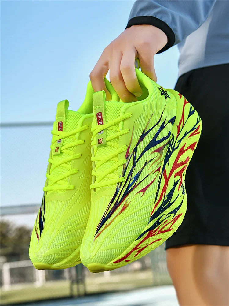 

Marathon Running Shoes Carbon Board Men Sports Breathable Lightweight Couple Comfortable Athletic Nonskid Speciality Sneakers
