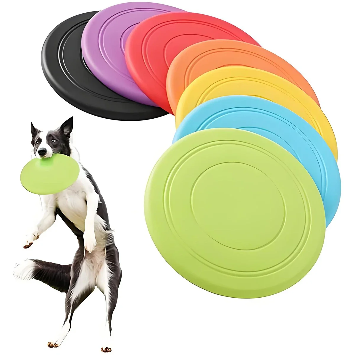 

Silicone Flying Saucer Funny Dog Cat Toy Dog Game Flying Discs Resistant Chew Puppy Training Interactive Pet Supplies