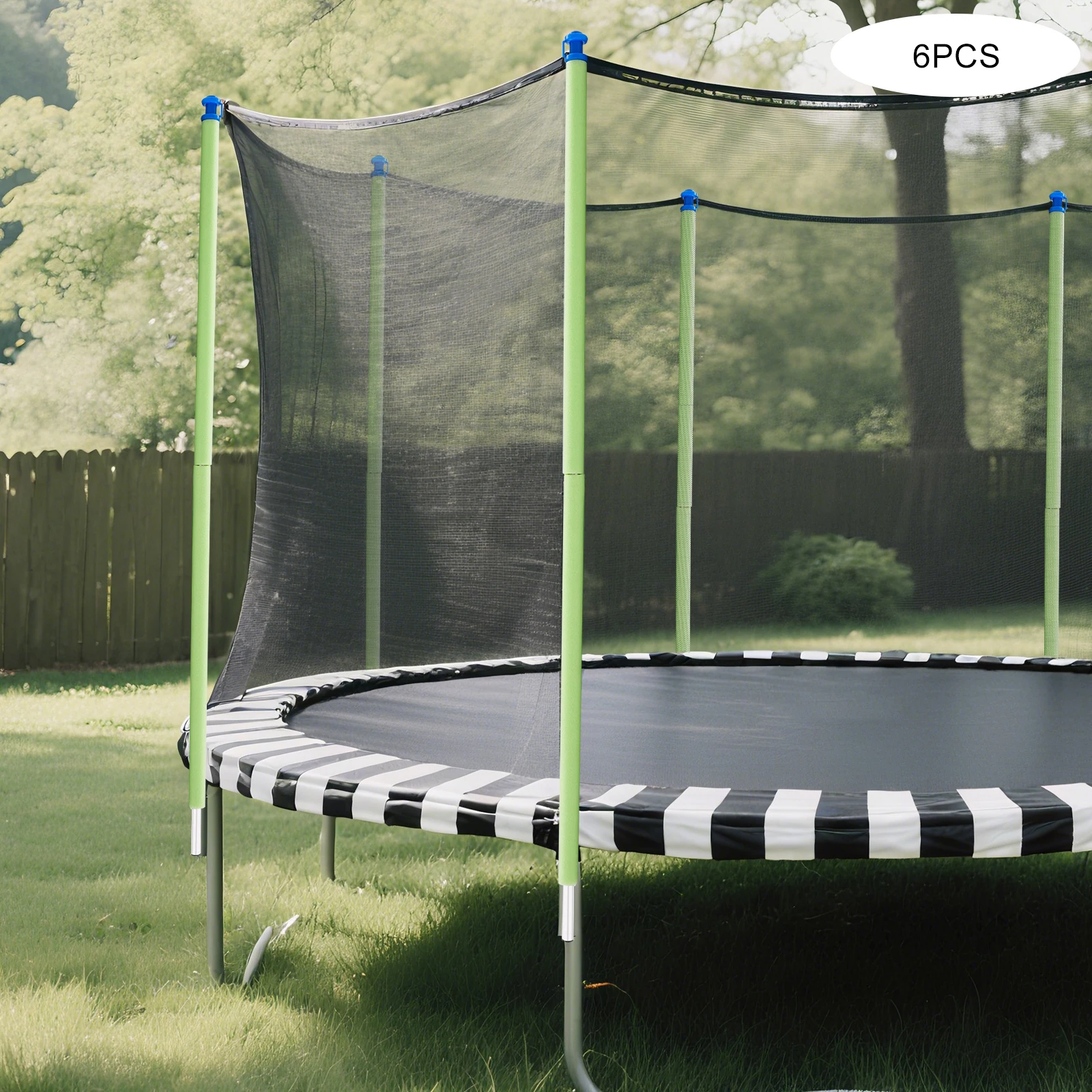

Green 6 Straight Thick Galvanized Steel Pipes Outdoor Product Support Foam-covered Column for All 6-bar Trampolines