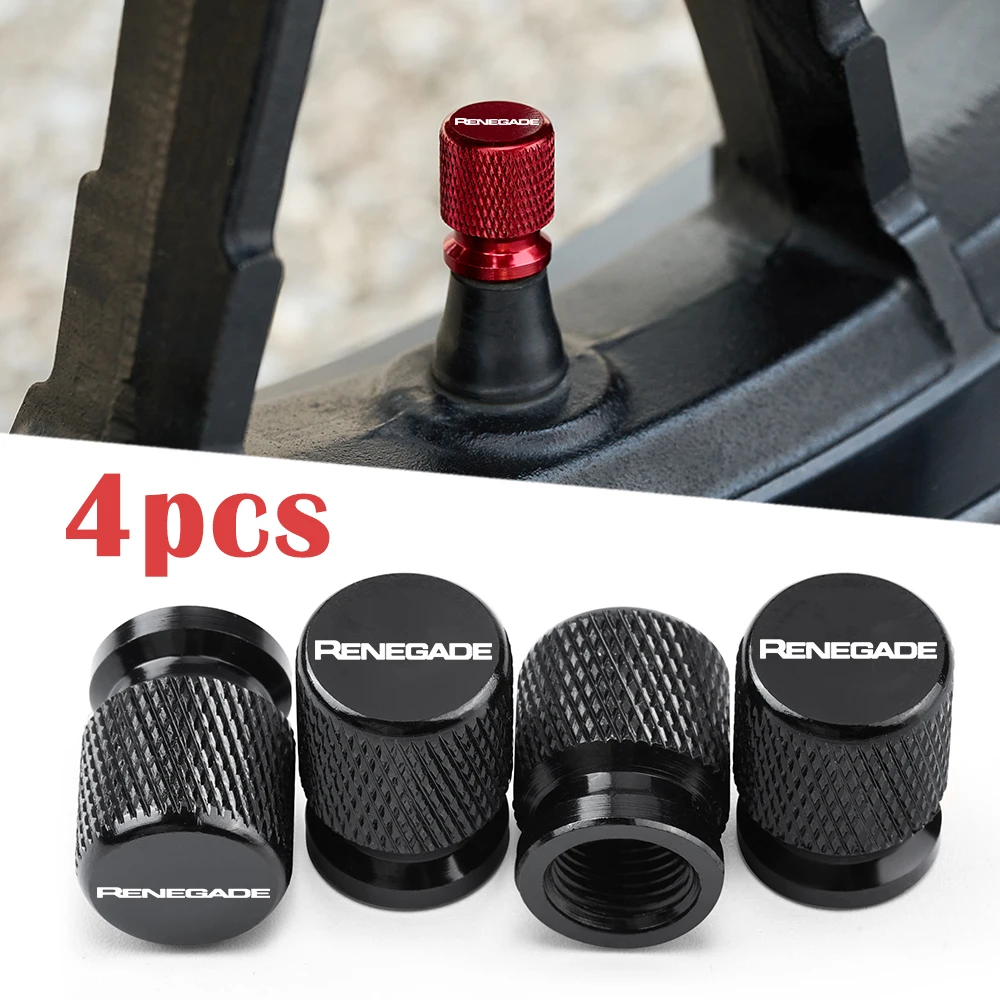 4PCS Car Wheel Tire Valve Caps Tyre Stem Covers Airdust Waterproof For Jeep Renegade Auto Accessories