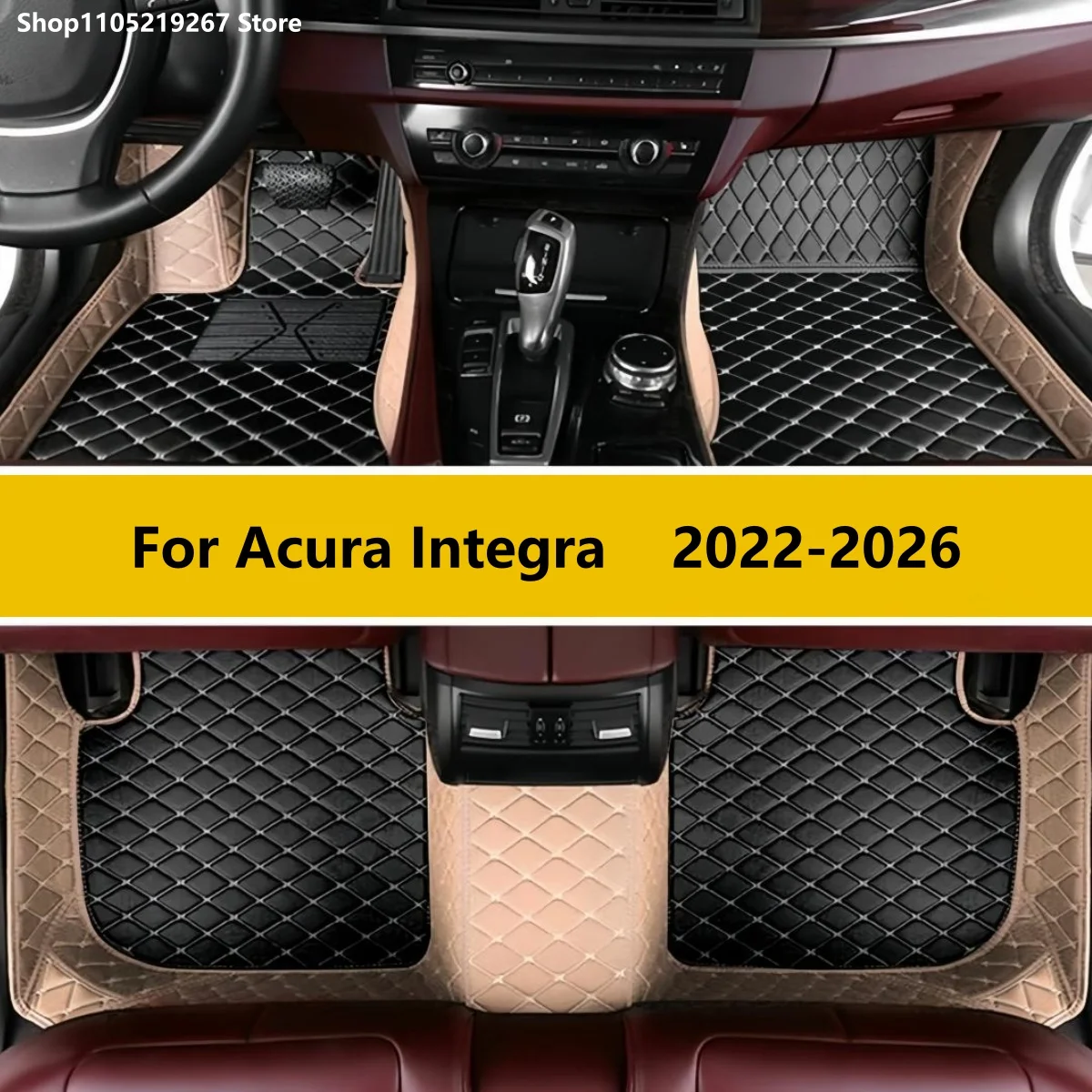 Custom Car Floor Mats Fit For Acura Integra 2022 2023 2024 2025 2026 Interior Details Accessories Artificial Leather
