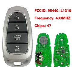 CN 020245   Aftermarket inteligentny klucz do Hyundai Sonata 2019 + pilot 4 przyciski 433 MHz ID47 Chip FCC ID FOB-4F260 P/N 95440-L1310