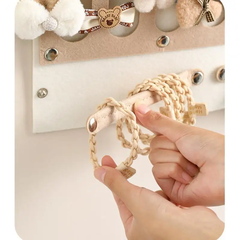 大容量ヘアボウオーガナイザー壁掛けヘッドバンドホルダーヘアクリップ収納ハンガージュエリーとアクセサリー収納ハンギングバッグ