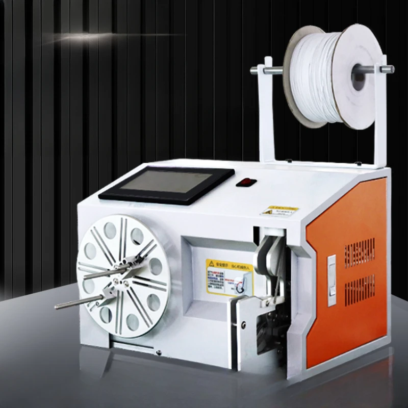 Semi automatic winding machine data cable   marking, bundling, and tying