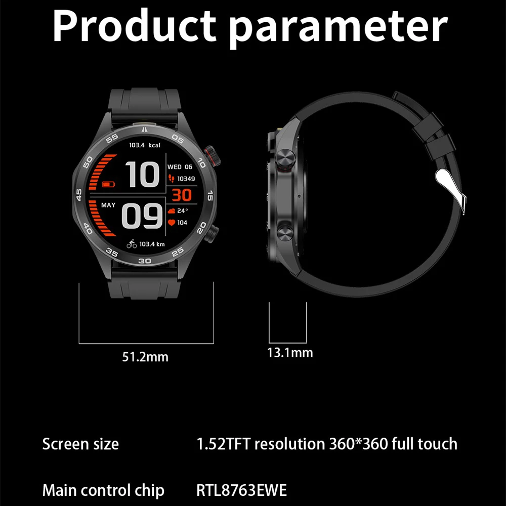 Männer Smart Uhr Outdoor BT Anruf Schlaf Gesundheit Überwachung Smartwatch Wasserdichte LED Taschenlampe Armbanduhr Sport Fitness AI Stimme