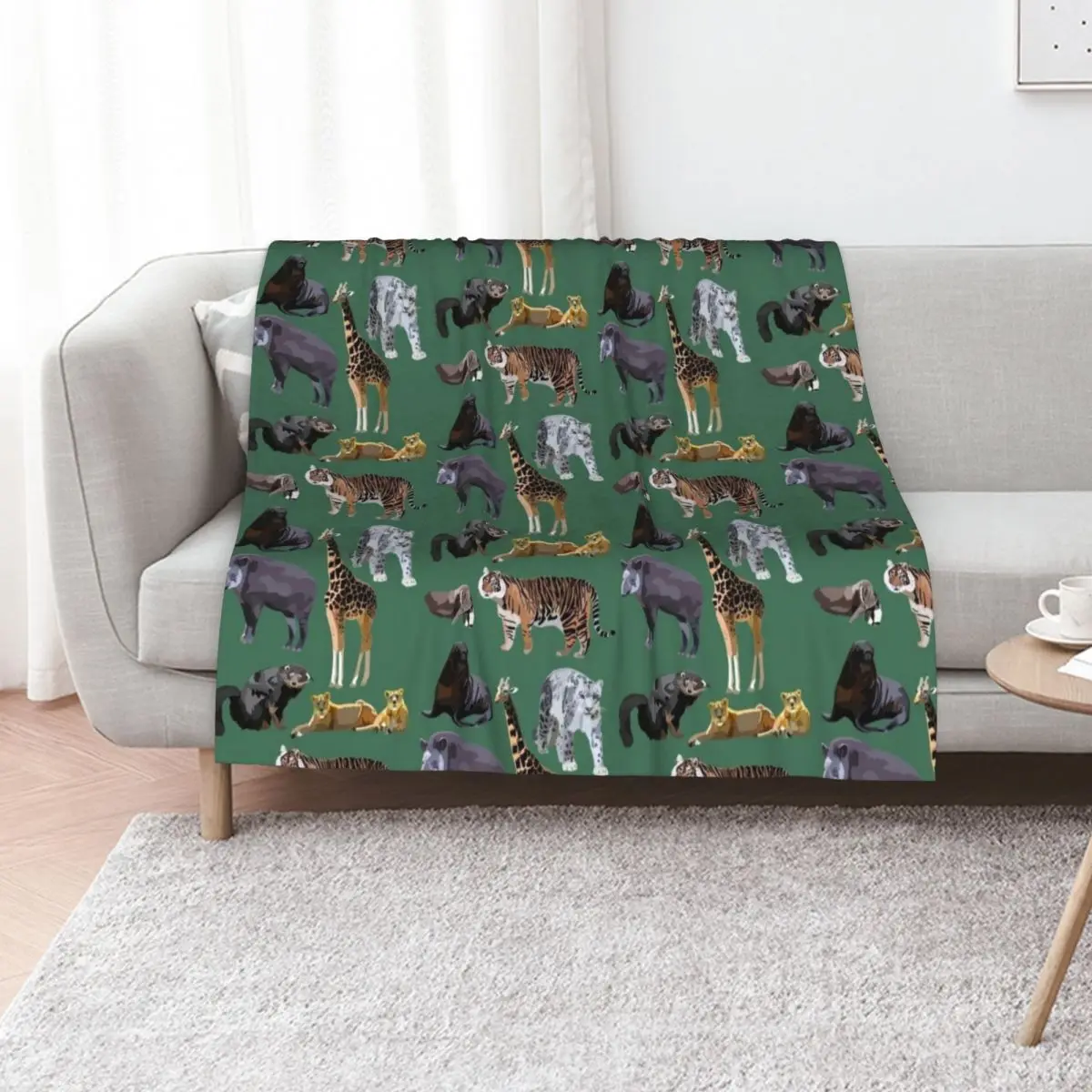 Mixed Mammal Throw Blanket warm for winter Custom Bed Large Thermal Furrys Blankets