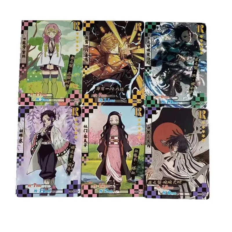 New Demon Slayer Cards Anime Tcg Hobby Collection Kamado Tanjirou Children\'s Board Game Battle Toy Birthday Present