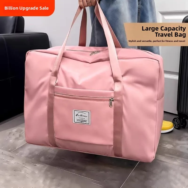 thickened-portable-travel-bag-handheld-short-trip-luggage-bag-wear-resistant-oxford-cloth-folding-youth-fashion-travel-bag