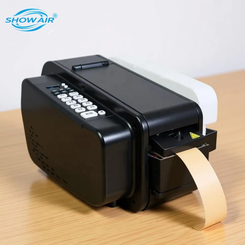 Automatic Electric Kraft Paper Tape Dispenser Water Activated Wet Adhesive Tape Cutter High Speed Carton Box Sealing Packing
