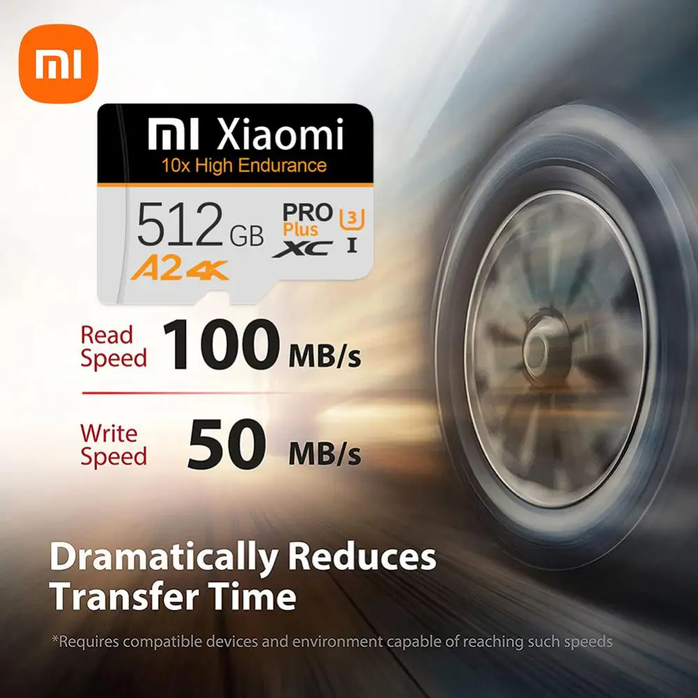 การ์ด SD ของ Xiaomi ของแท้ที่มีความจุสูงสุด2TB มีพื้นที่เก็บข้อมูลความเร็วสูง1TB 128GB 256GB 512GB ใช้ได้กับ iPhone Huawei Mini PC