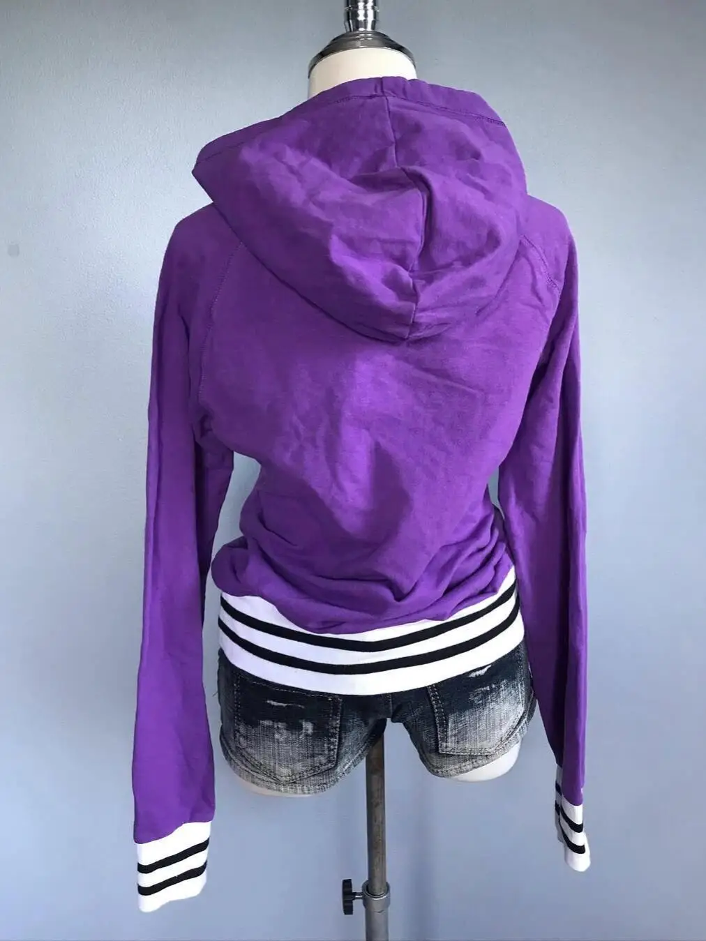 Onalippa 2025 جديد اليابانية Y2K الألفية الساخن فتاة نمط الجمجمة طباعة هوديي الأرجواني الربط زيبرا نمط سستة المرأة