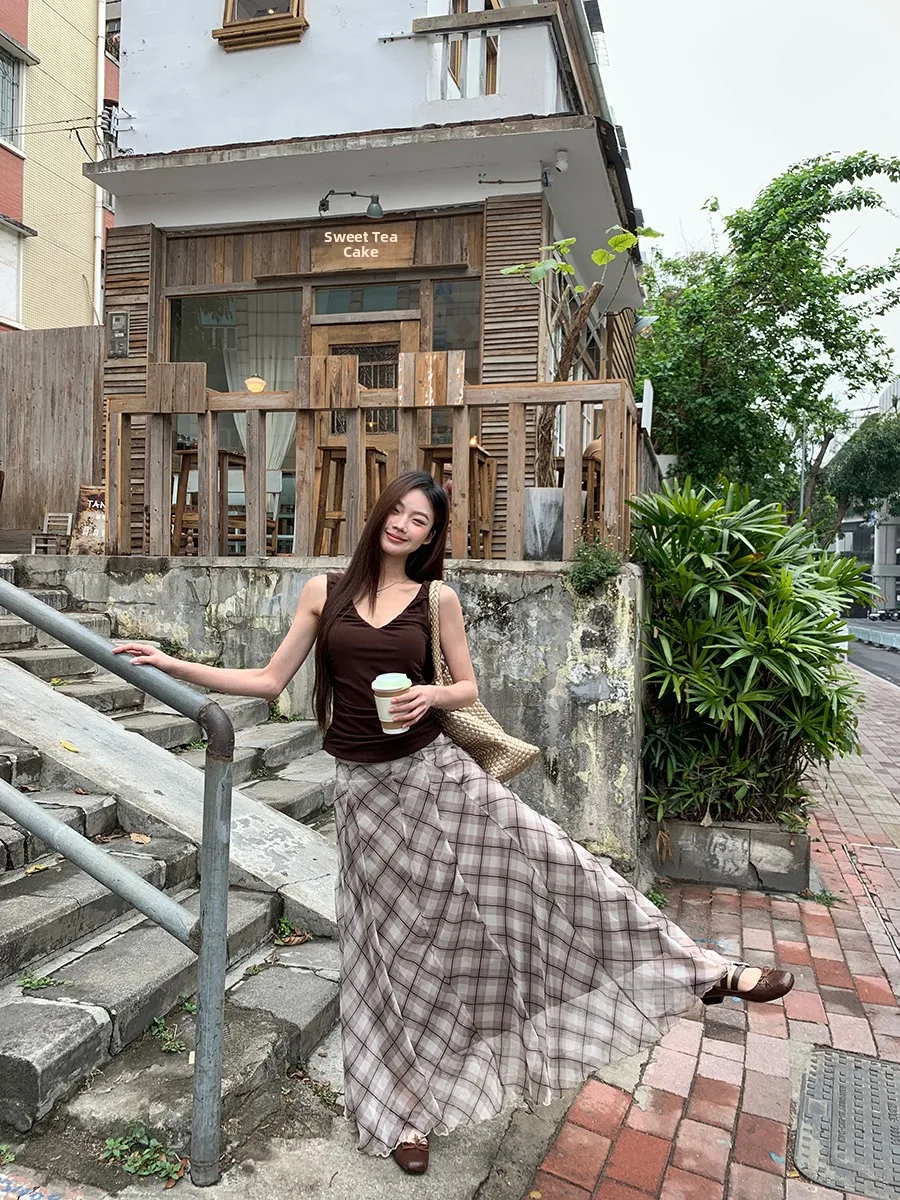 Red Celebri Studio Strap Vest Women's ort Svel Top Outerwear Chic Korean Sle Summer Faion Trendy Girl