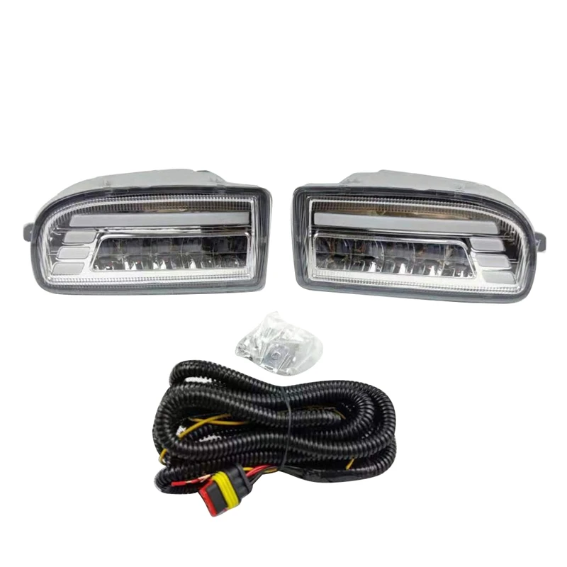 NEW-2Pcs LED Front Fog Lamp Daytime Running Light For Toyota Land Cruiser 100 LC100 FJ100 1998-2007