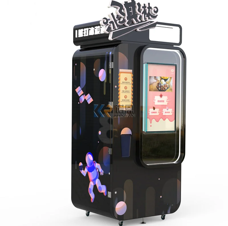 Italienische beliebte automatische Eismaschinen für gefrorene Lebensmittel, Selbstbedienungsautomat für Softeiskegel