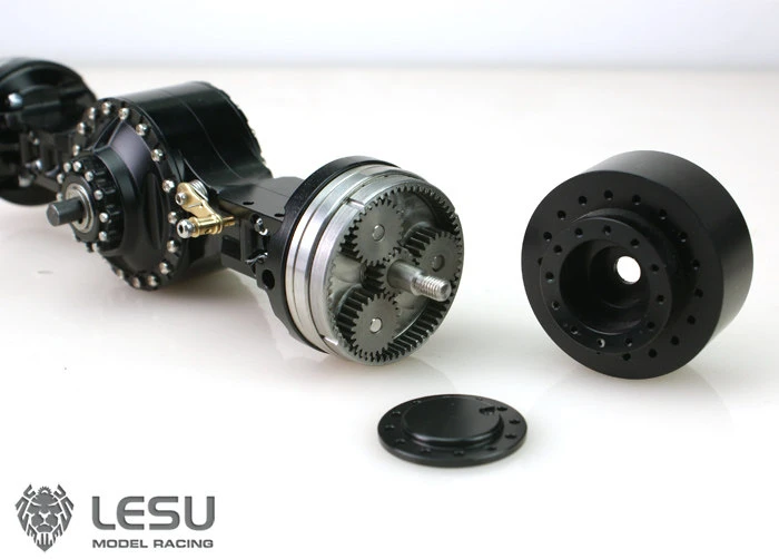 Lesu 1/16 Loader Engineering Vehicle Rd-2001 Lock Differential Bridge Wheel Side Planetary Reduction Bridge Modified Bridge