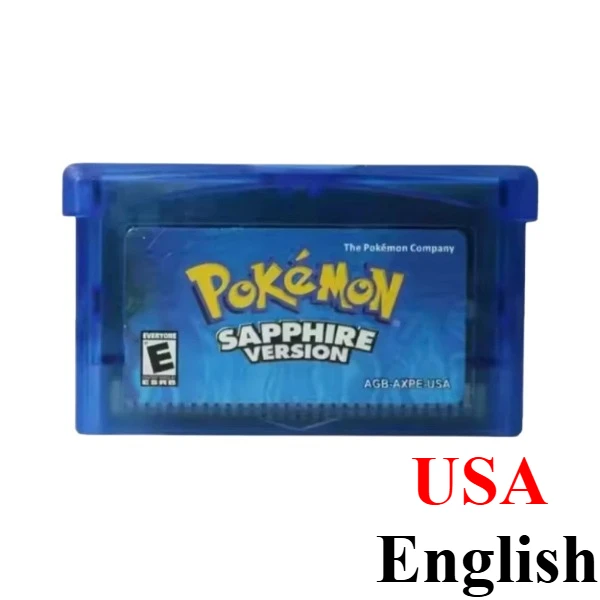 Pokémon GBA Spielkassette FireRed LeafGreen Ruby Sapphire Emerald Snakewood Clover für GBA SP Retro-RPG-Spielesammlung Geschenk