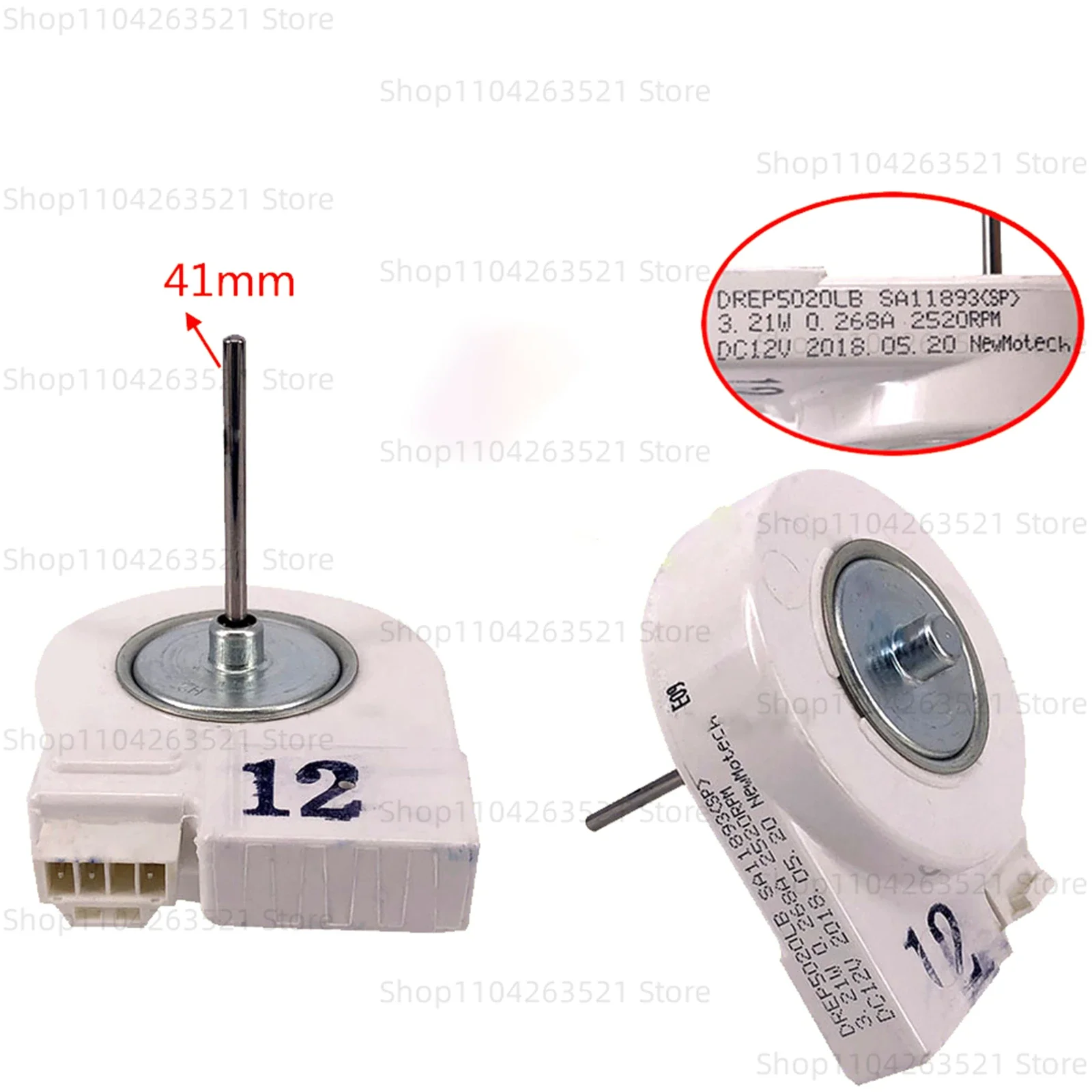 

1pc For Refrigerator Cooling Fan Motor fridge Cooling Fan DREP5020LB DC12V freezer Accessories