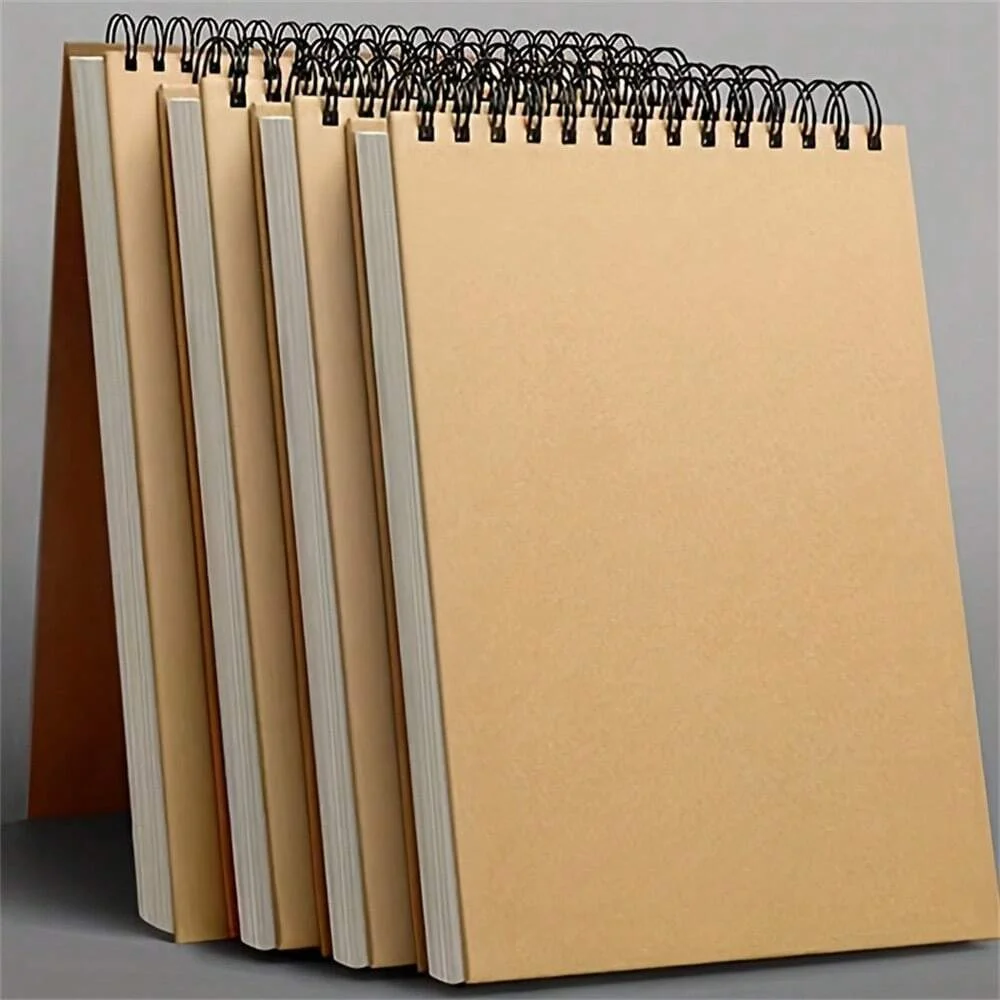 A4 Size Vintage Painting Sketchbook - 30 Sheets Acid-Free Watercolor Paper Spiral-Bound Art Sketch Book for Artists view 5