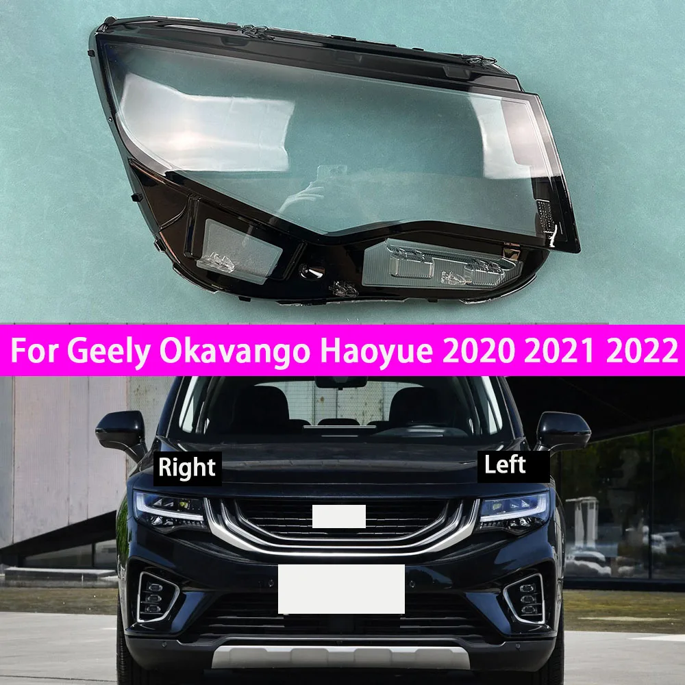 For Geely Okavango Haoyue 2020 2021 2022 Headlamp Cover Shade Headlight Transparent Lens Lamp Shell Masks Plexiglass Replace Ori