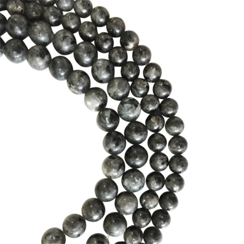 

Natural Stone Beads Round Larvikite Labradorite Bead for Making Jewelry 4 6 8 10mm