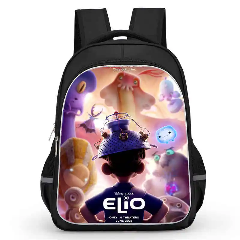 

School Backpack with Double Zipper Pocket,Cartoon ELIO School Bags for Boys Girls,Durable 16-in Child Backpack for Pupil
