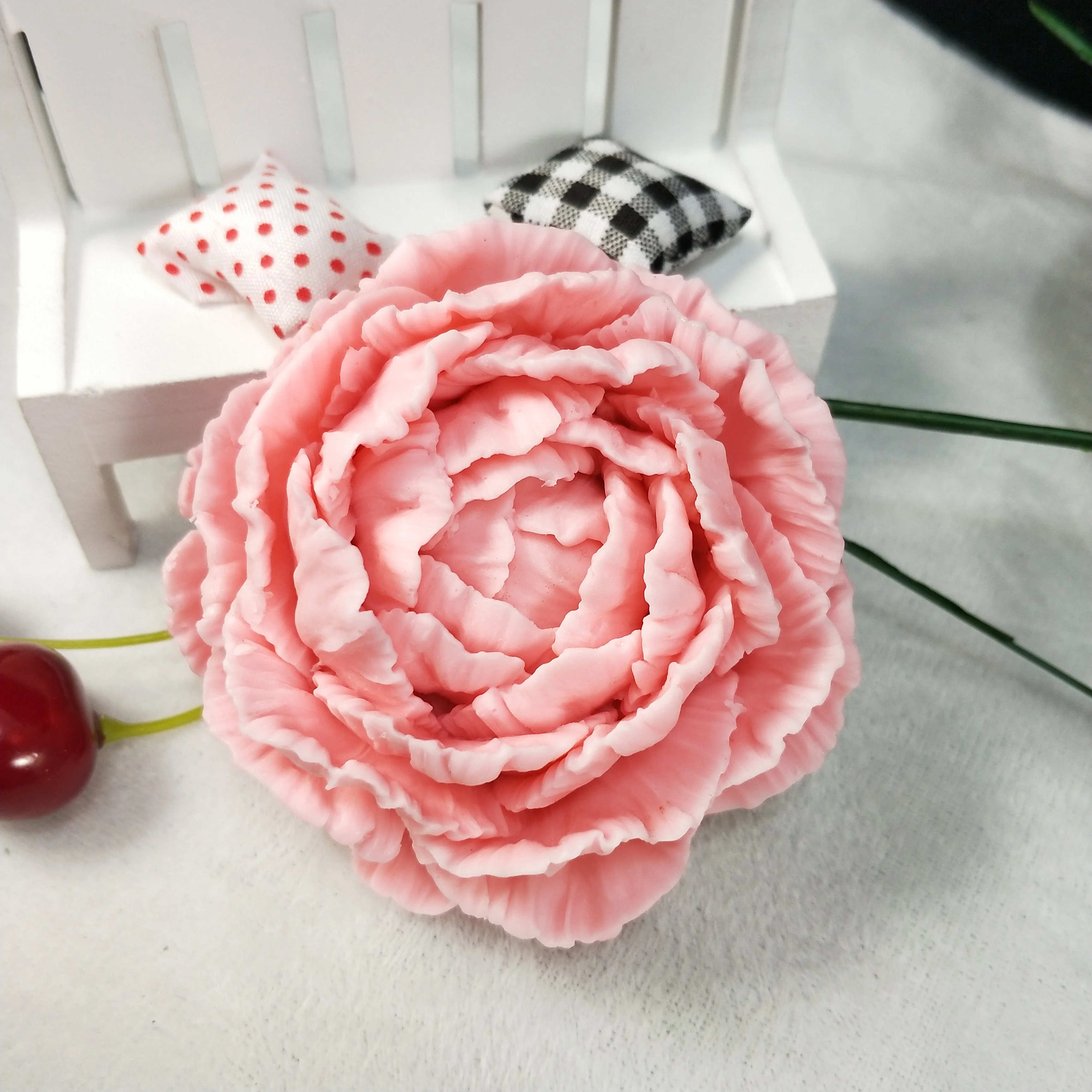 HC0209 PRZY Peony Flowers Soap Molds Mold Silicone Peony Flower Molds Bouquet Making Clay Resin Gypsum Chocolate Candle Candy