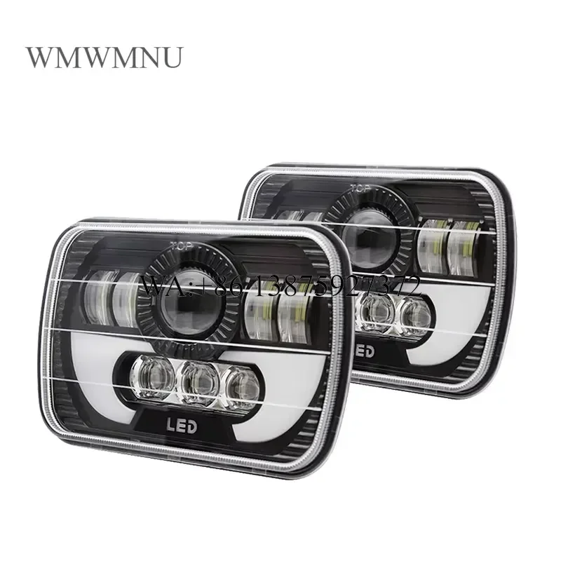 Wmwmnu 5x7 7x5 Inch Rectangular Sealed Beam Headlights Square Truck Light 7inch Headlamp for Jeep XJ TJ