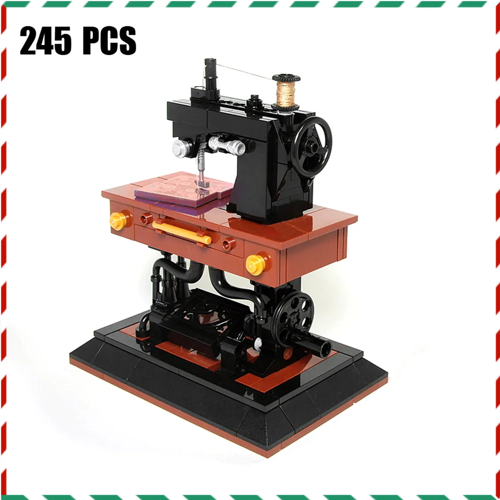مجموعة مكعبات بناء ماكينة الخياطة MOC - نموذج تجميع DIY لعبة هدية تعليمية إبداعية لمحبي الحرف اليدوية للأطفال والكبار