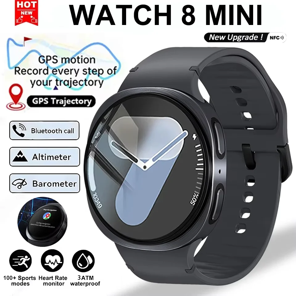 

2025 Новые часы 8 Мини GPS трек Смарт-часы для мужчин Женщин Здоровье Спорт AMOLED Пульсометр Bluetooth Вызов Водонепроницаемые умные часы
