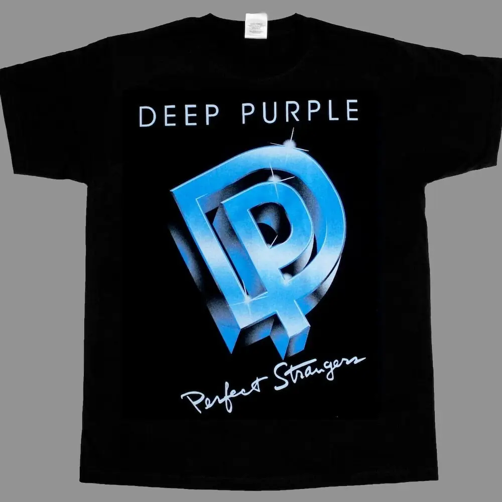 Deep Purple Perfect Strangers Vintage T Shirt Metal Music Black