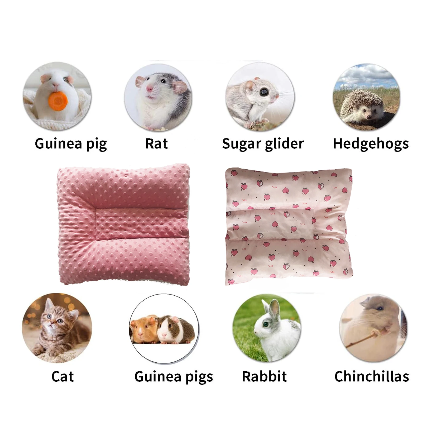 Small pet concave nest pad, rabbit prone pad, dragon cat, guinea pig, honey bag, weasel double-sided clip cooling pad