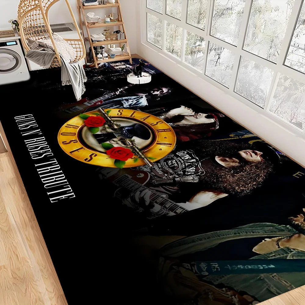 G-Guns-S N' Roses Floor Mat Cheaper Anti-slip Modern Living Room Balcony Printed Bedside Mats