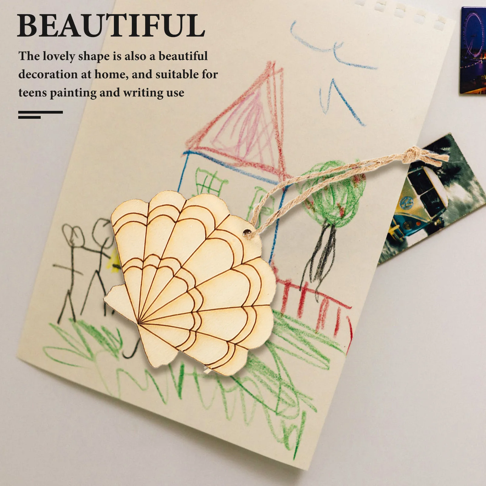 

60 Pcs Wooden Crafts Unfinished Ocean Animal Cutouts Beige Color DIY Graffiti Chip Bulk Paint Sewing Accessories