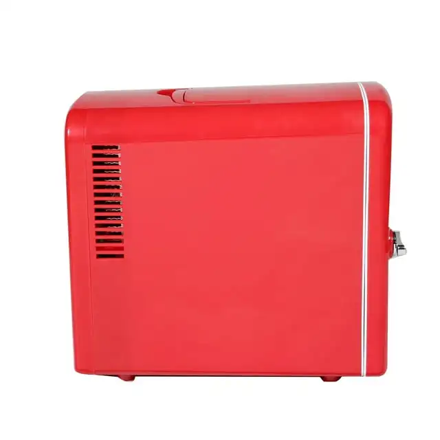 Retro extra grande portátil vermelho Mini Cooler, refrigerador vermelho, 9-Can capacidade, EFMIS175